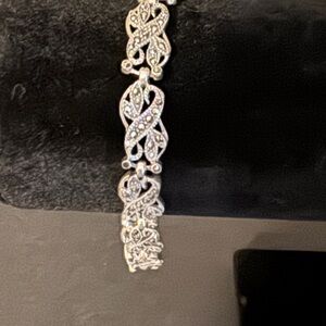 Sterling Silver Bracelet with Marcasite Stones Design